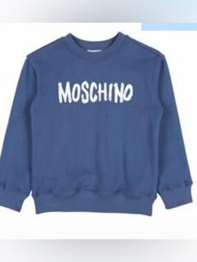 Moschino Kids Blue Logo Sweatshirt size 6